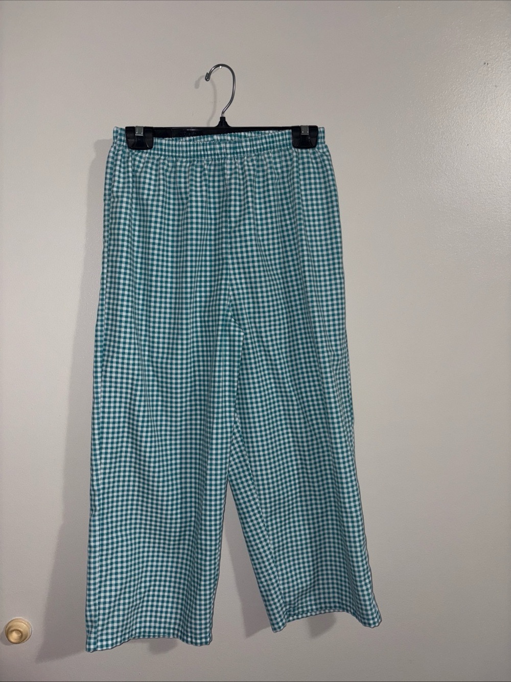 Unlisted Teal and White Gingham Capris